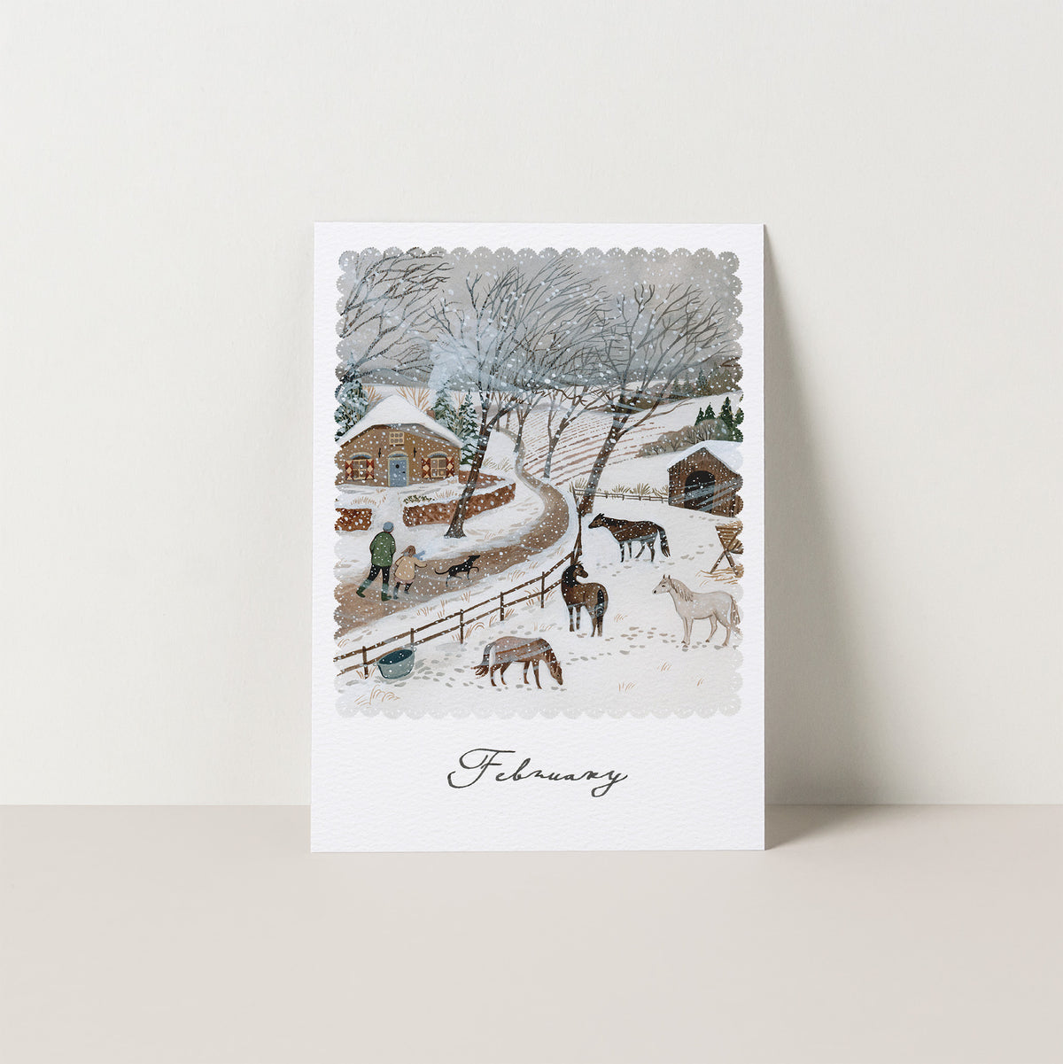 FEBRUARY seasonal postcard from MOMENTS WE KEEP