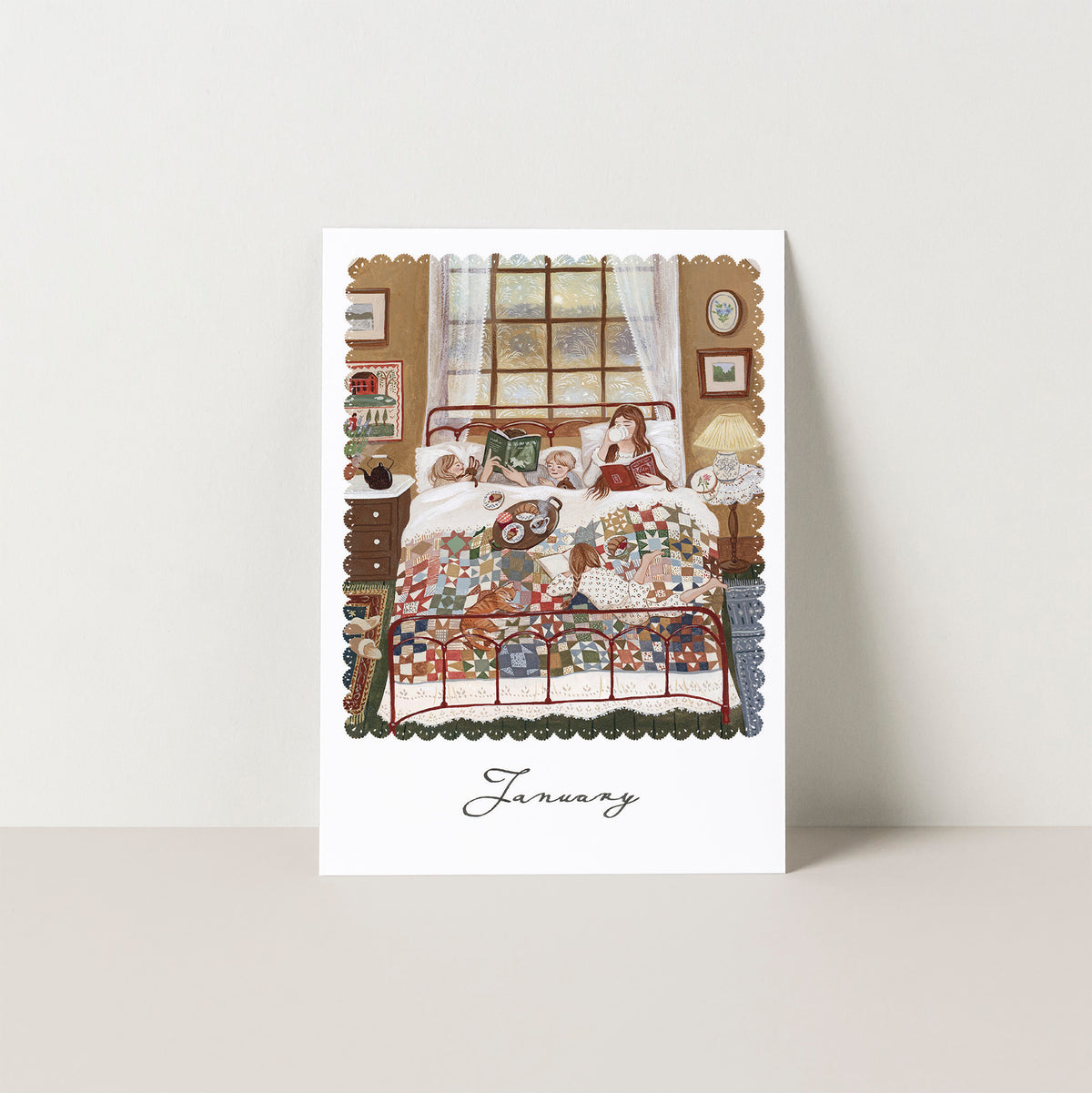 JANUARY seasonal postcard from WHERE THE WIND BLOWS
