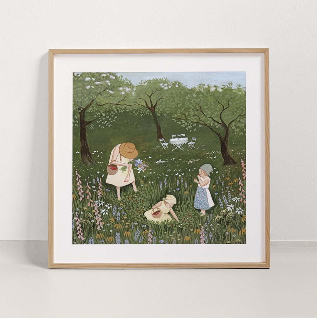 STRAWBERRY PICKING Print