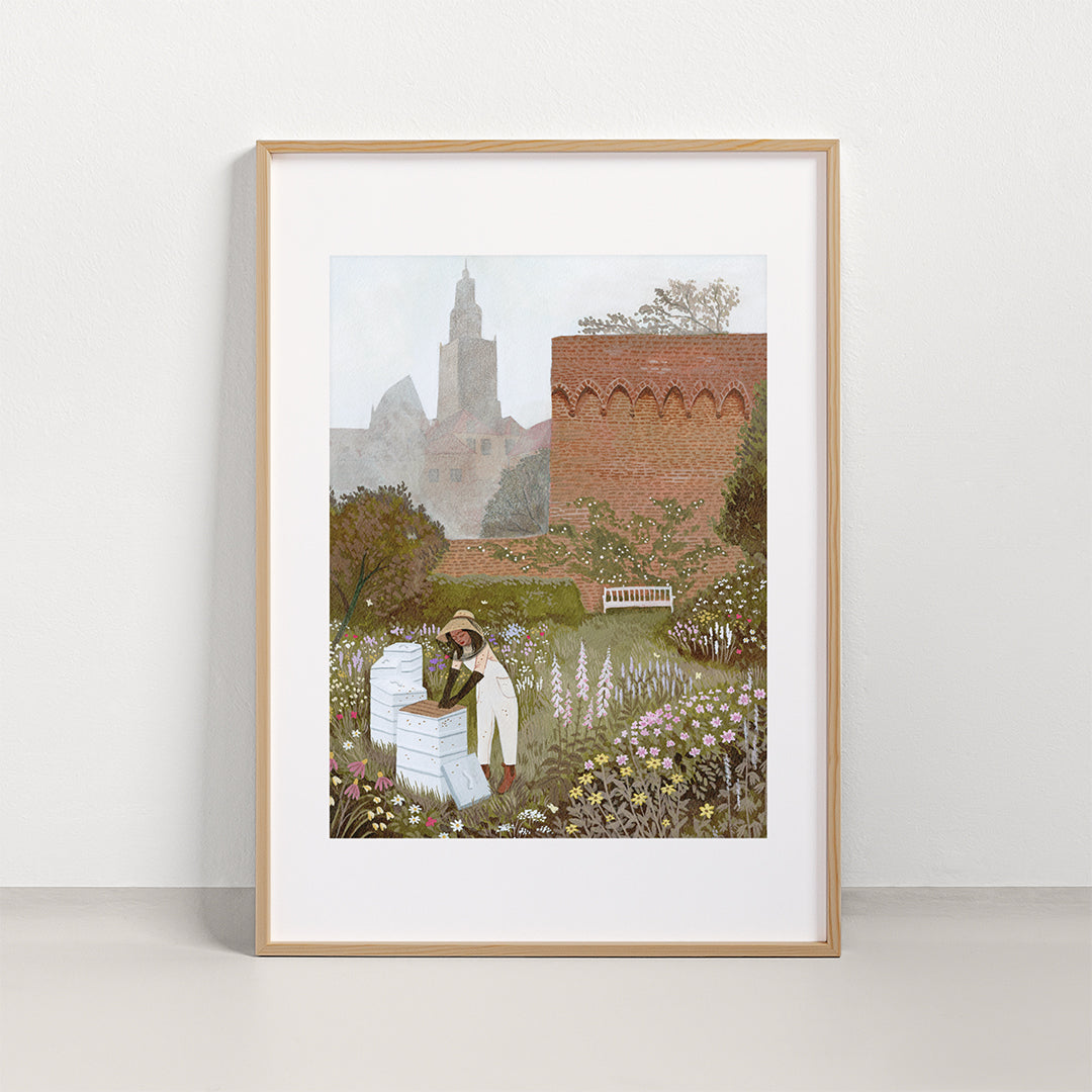 TENDING THE BEES Print