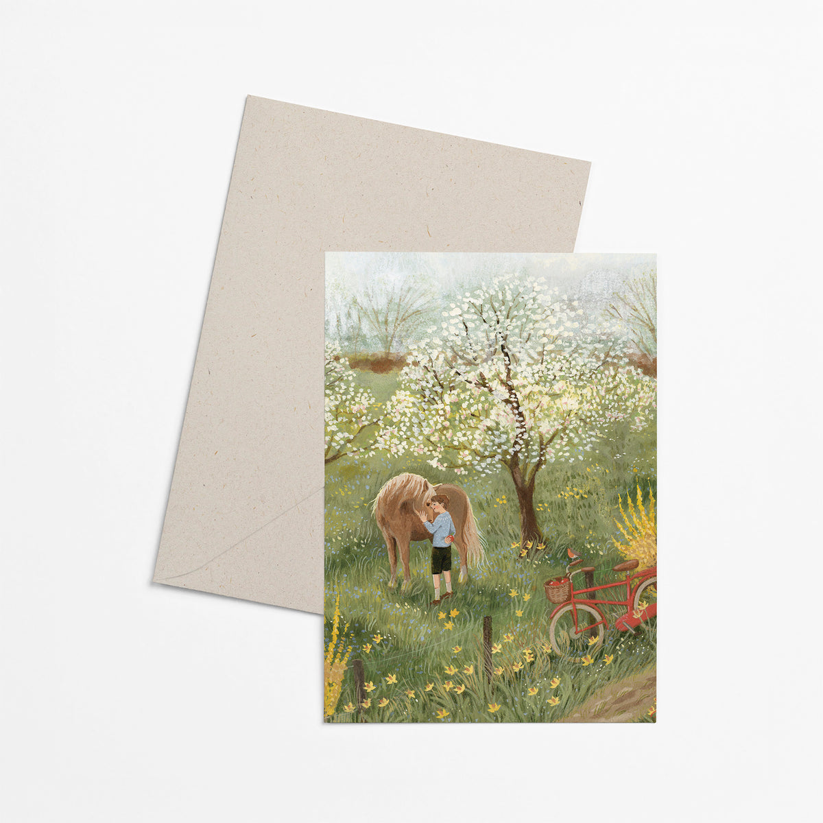AN APPLE FOR A FRIEND greeting card