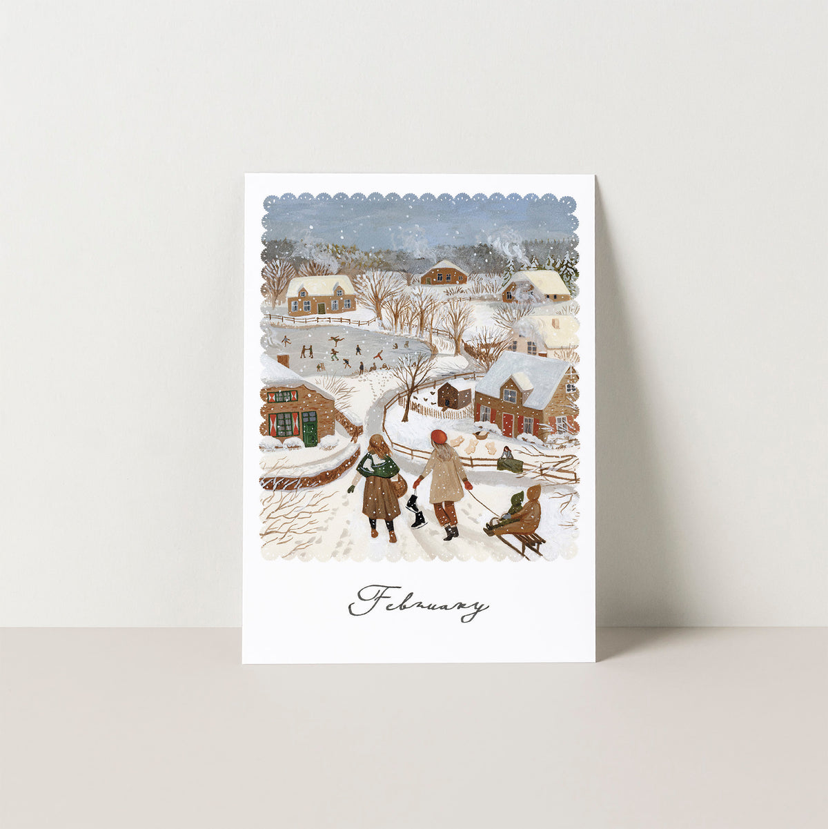 FEBRUARY seasonal postcard from WHERE THE WIND BLOWS