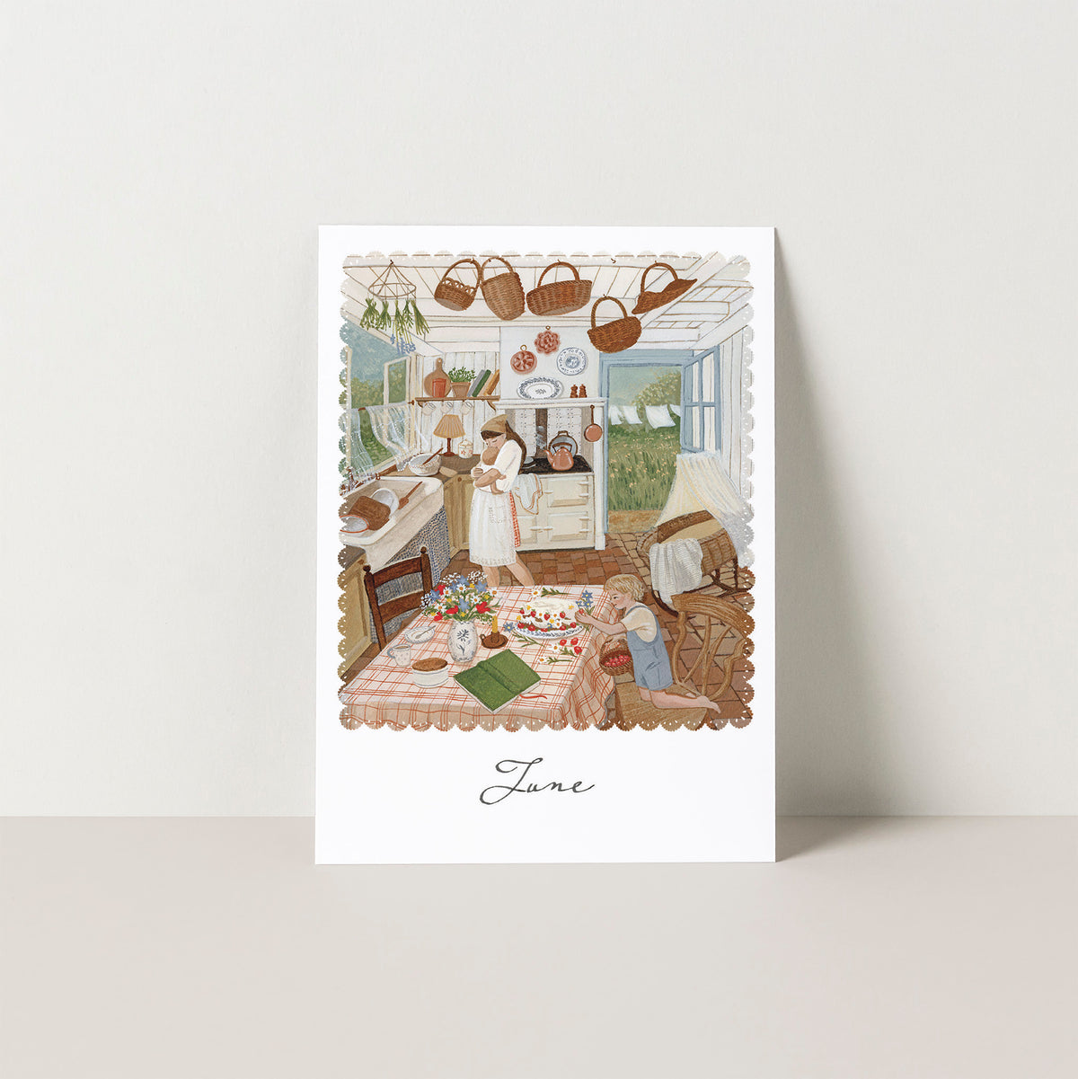 JUNE seasonal postcard from WHERE THE WIND BLOWS