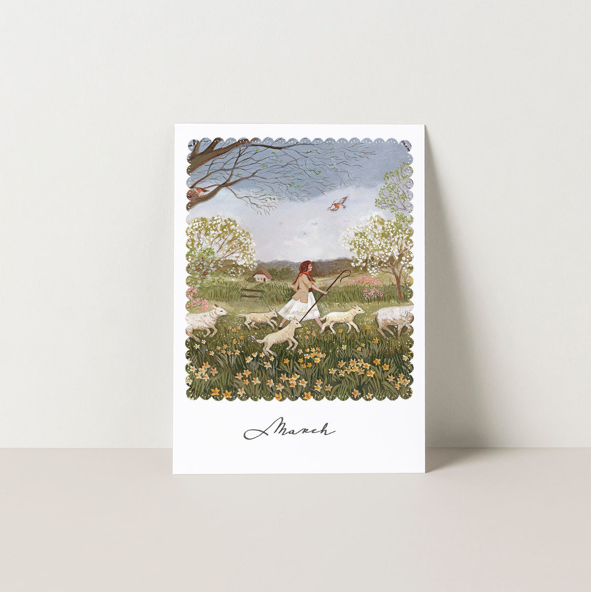 MARCH seasonal postcard from WHERE THE WIND BLOWS