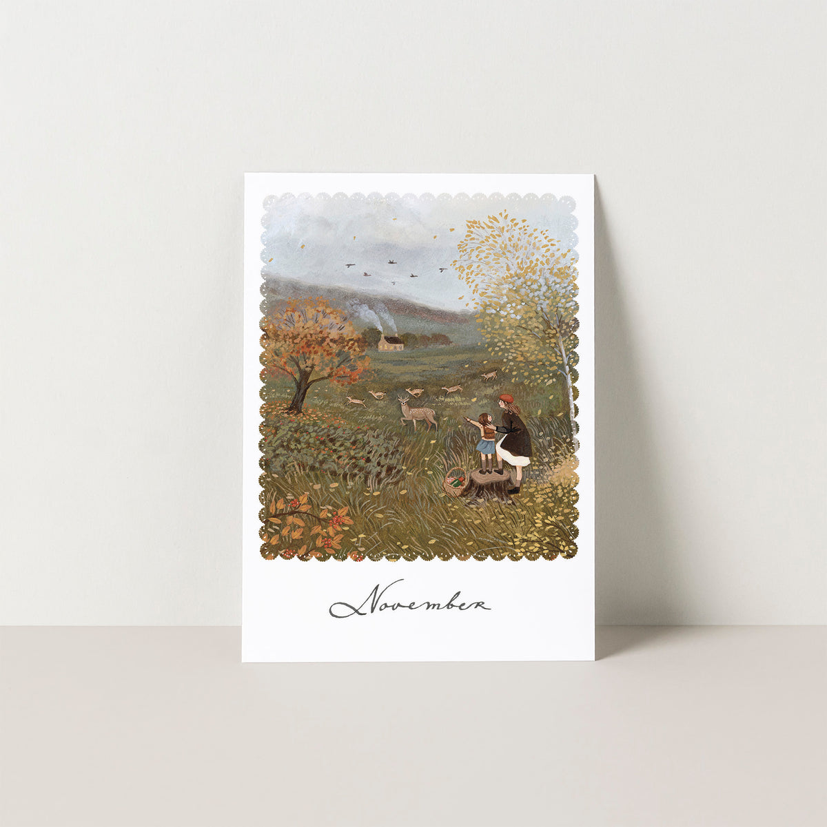 NOVEMBER seasonal postcard from WHERE THE WIND BLOWS