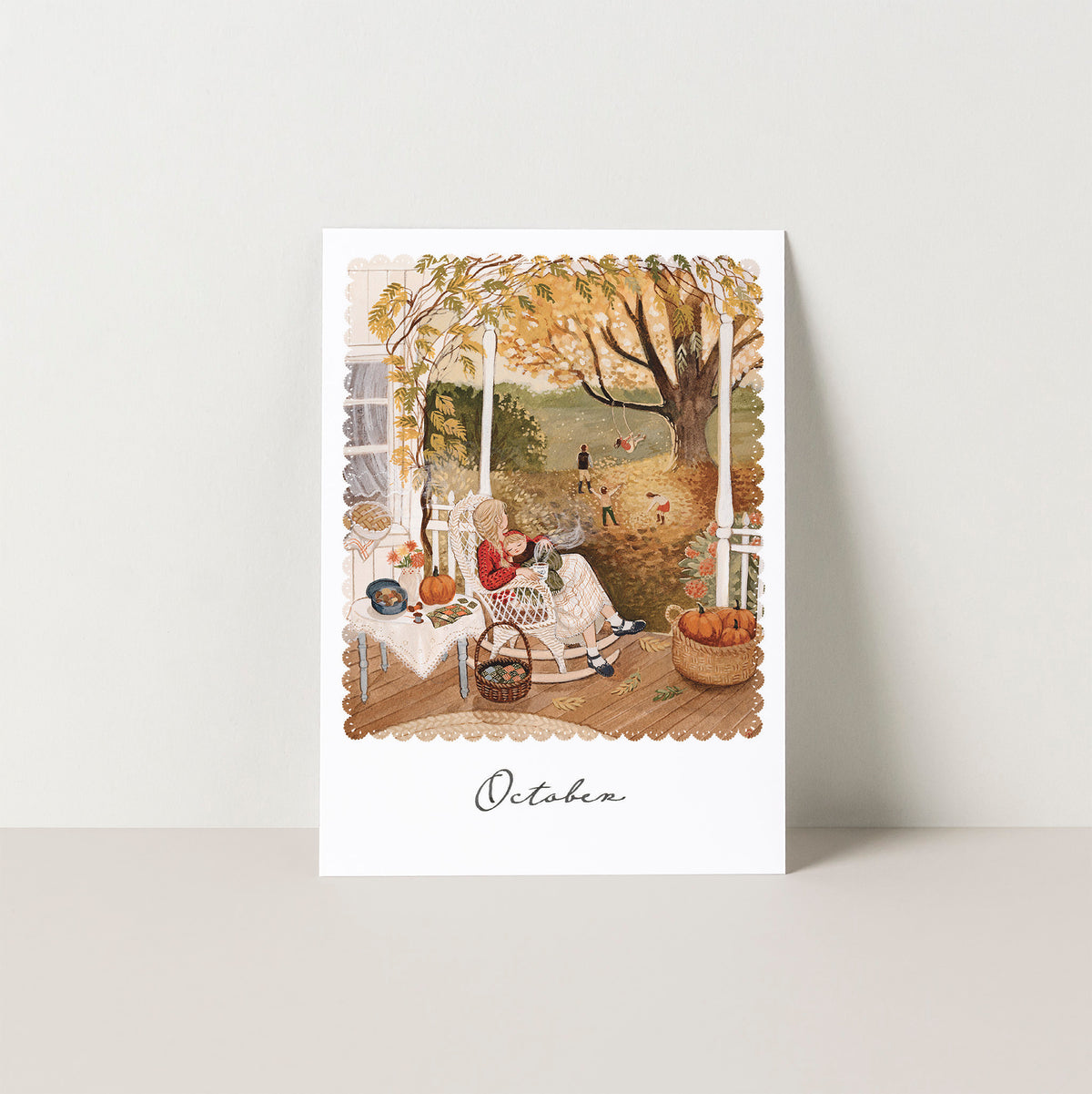 OCTOBER seasonal postcard from WHERE THE WIND BLOWS
