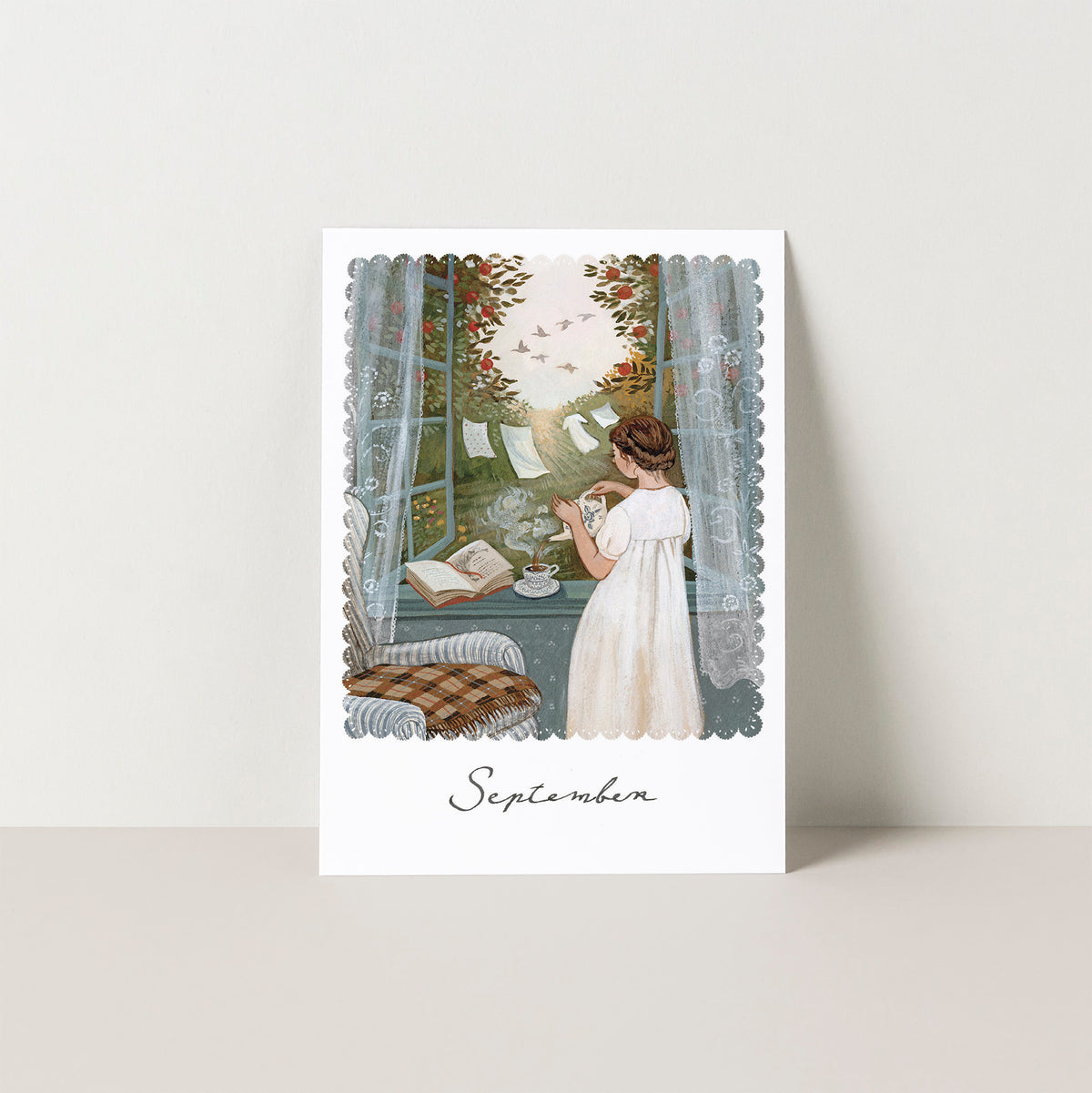 SEPTEMBER seasonal postcard from WHERE THE WIND BLOWS