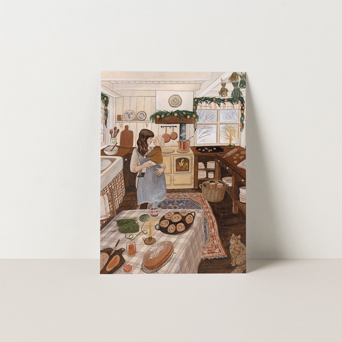 WINTER BAKING postcard
